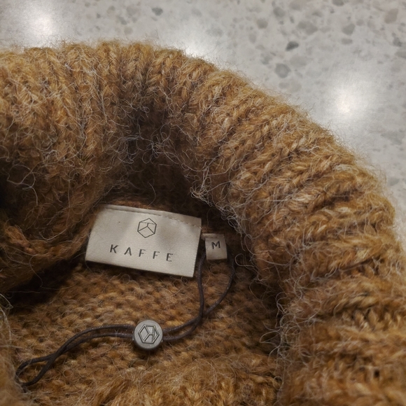 Kaffe Medium Wool Mix Sweater Kasarla Roll Neck Pullover Brown Knit Turtleneck - Picture 13 of 15